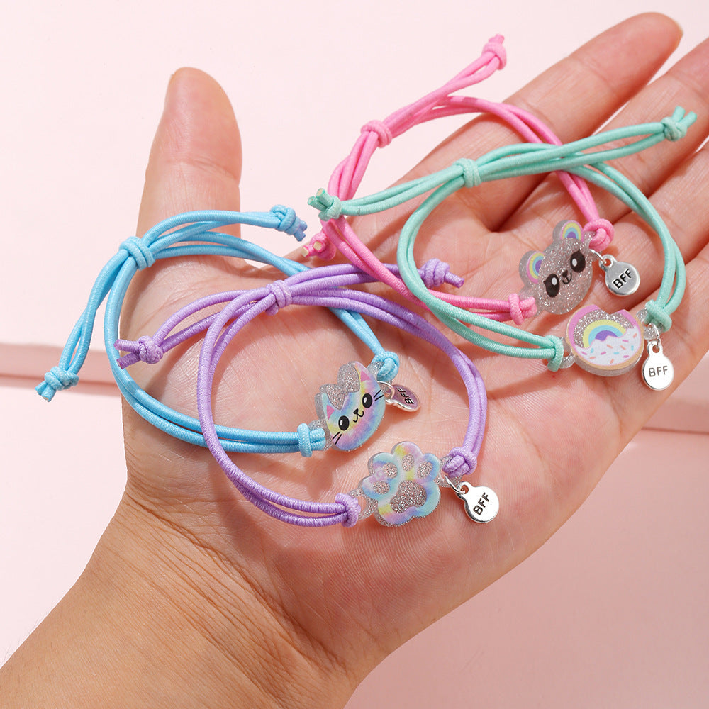 Venta al por mayor Pulsera Cordon Elastico Kitty Bear Donut